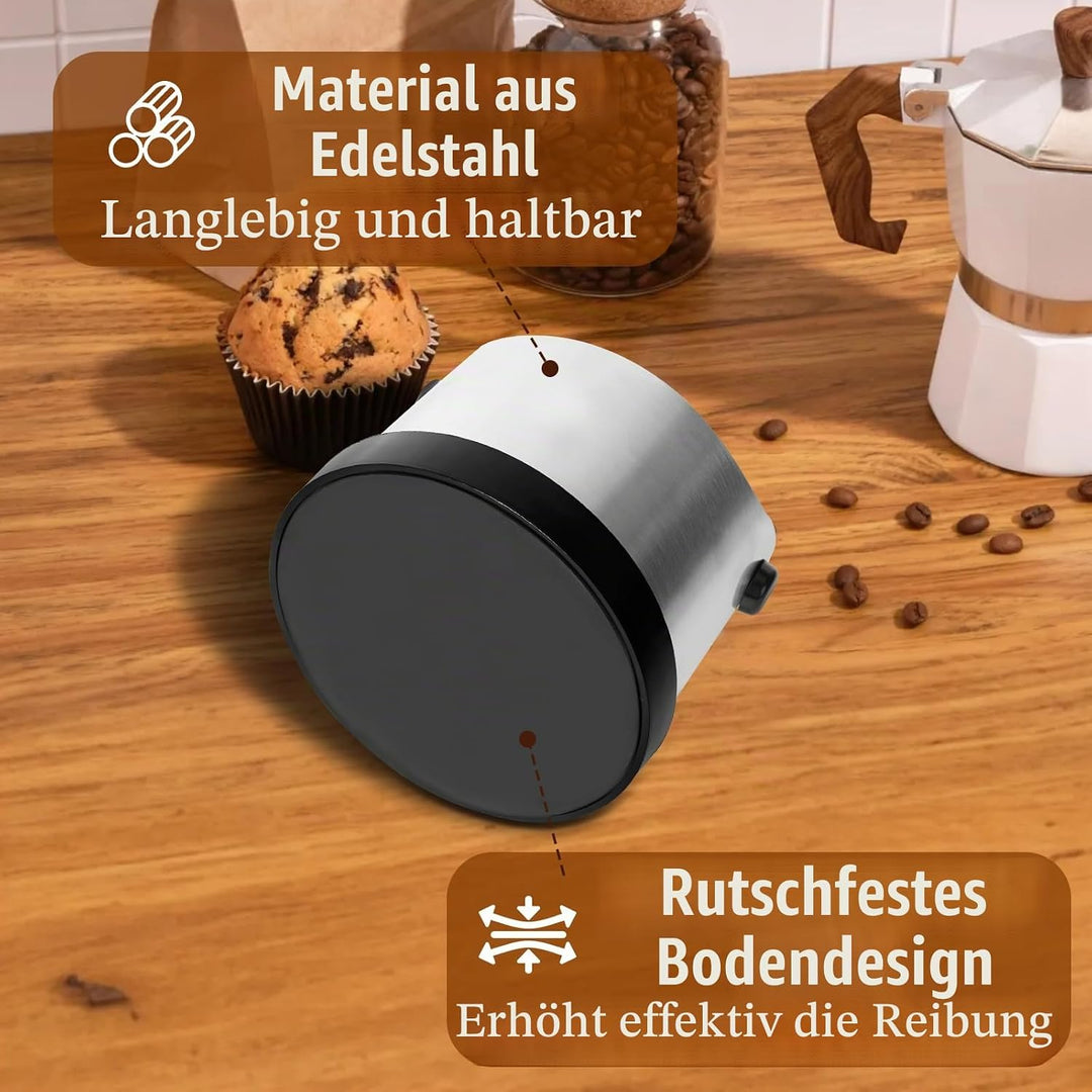 LURICO Abklopfbehälter für Siebträger, 700ml Gross Edelstahl Kaffee Knock Box, Espresso Abschlagbox