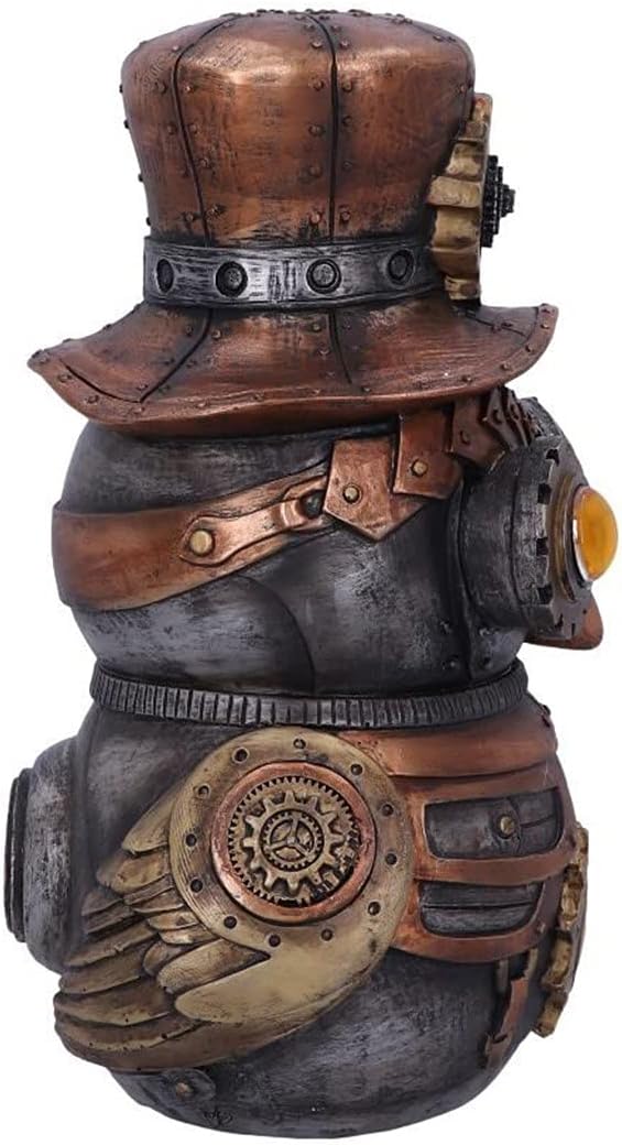 Nemesis Now Hootle Steampunk-Figur Eule mit Zylinder, 22,7 cm, Bronze, 22.7cm