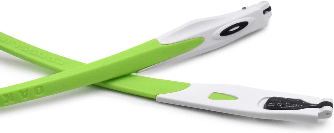 HKUCO Grau/Hellgrün Gummi Ersatz weissen Rahmen Beine für Oakley Crosslink