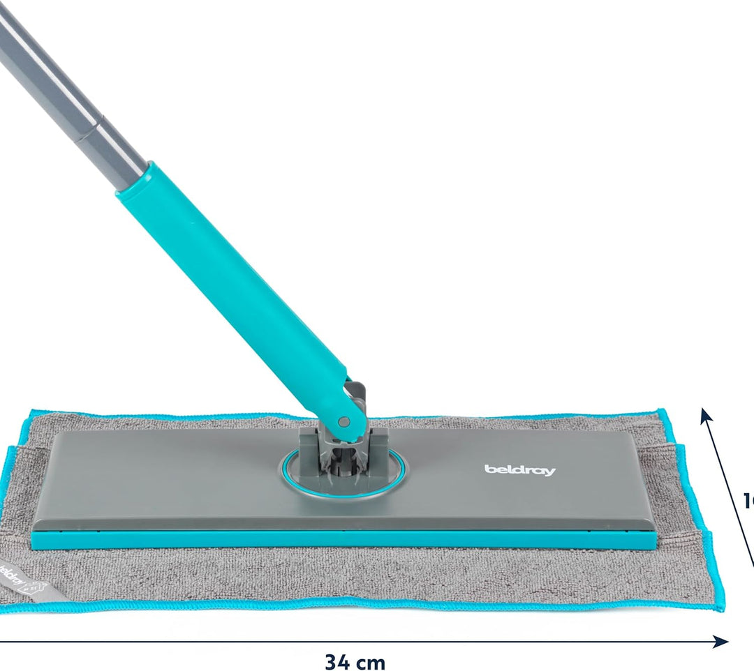Beldray Anti-Bac Clip-to-Grip Bodenwischer - Grosser Wischkopf, Fliesen/Boden/Fenster/Spiegel, Hygie