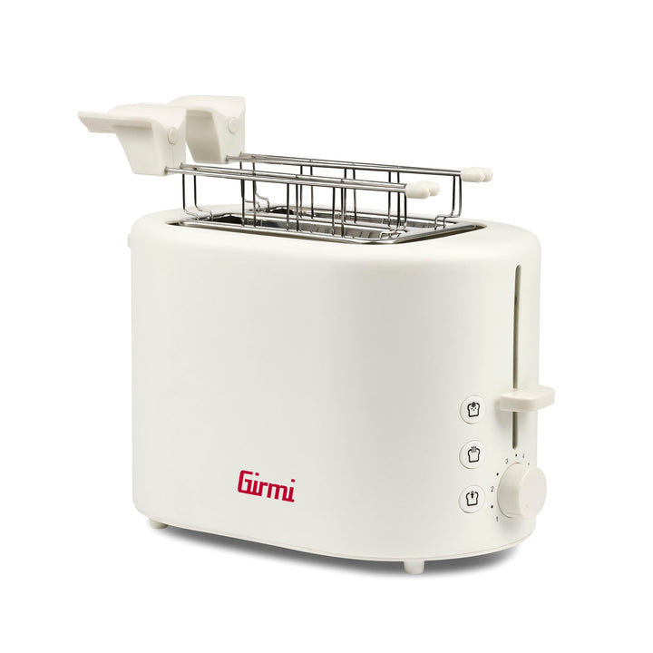 Girmi TP21 Toaster, 750 W, Edelstahlzange für gefüllte Toasts, herausnehmbarer Briocheswärmer, autom