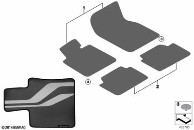 Original BMW M Performance Fussmatten LHD hinten für X5 F15