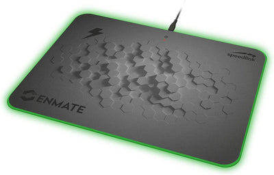 Speedlink ENMATE RGB Charging Mousepad - Gaming-Mauspad mit Induktions-Ladefunktion, grau