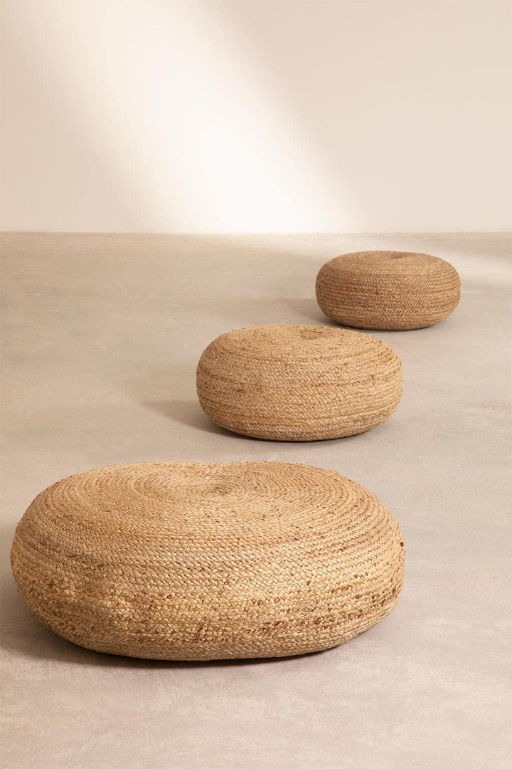 SKLUM Rundes Sitzkissen aus Jute Pilew Ø50 cm, Ø50 Cm