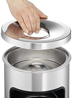Durable Papierkorb Safe mit Ascher und Flammenlöschkopf, rund, silber, 333223, Silber