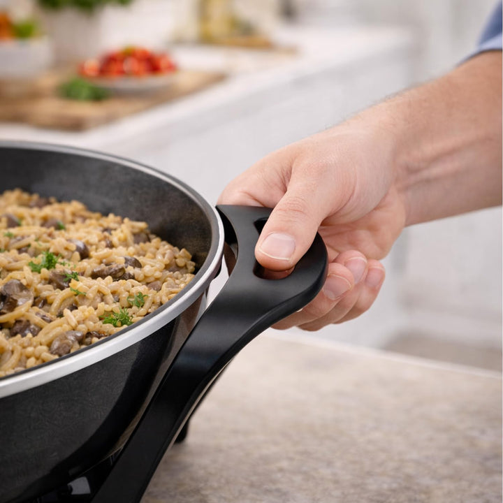 BEPER P101COS100 Elektrischer Wok, 33 cm, 1500 W, Antihaft-Keramik-Wok mit einstellbarem Thermostat,