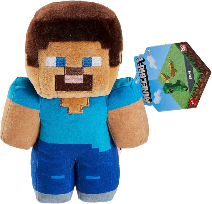 Mattel Steve Minecraft - Plüschfigur 21 cm, kuschelig & ideal zum Sammeln, Geschenk für Minecraft-Fa