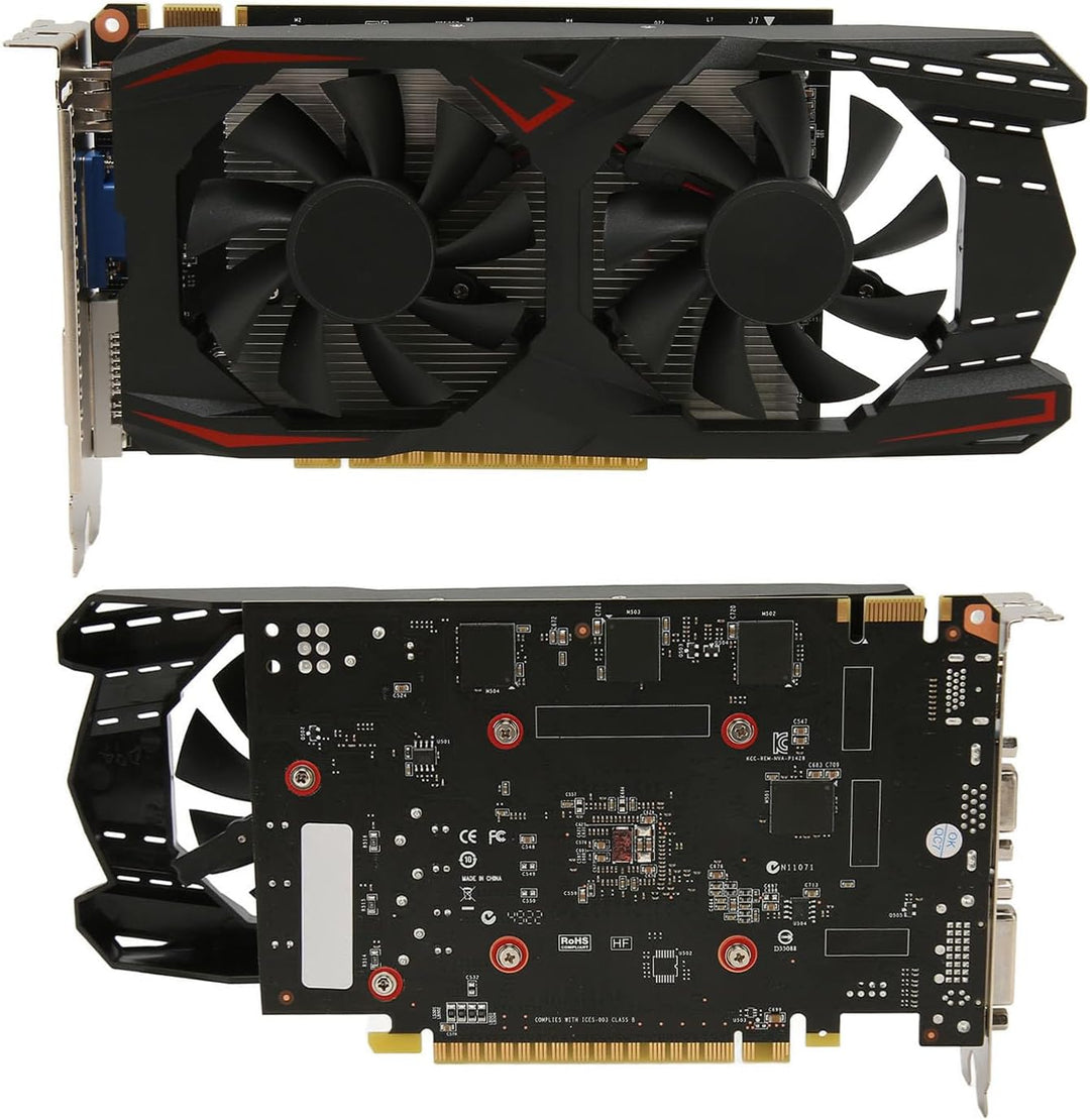 GTX1050Ti Grafikkarte, 2G GDDR5 128 Bit 928 MHz PCI E 2.0 Gaming Grafikkarte, HDR Grafikkarte mit Lü