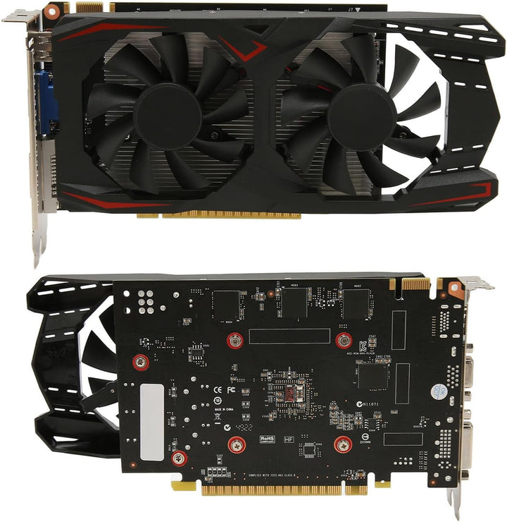 GTX1050Ti Grafikkarte, 2G GDDR5 128 Bit 928 MHz PCI E 2.0 Gaming Grafikkarte, HDR Grafikkarte mit Lü