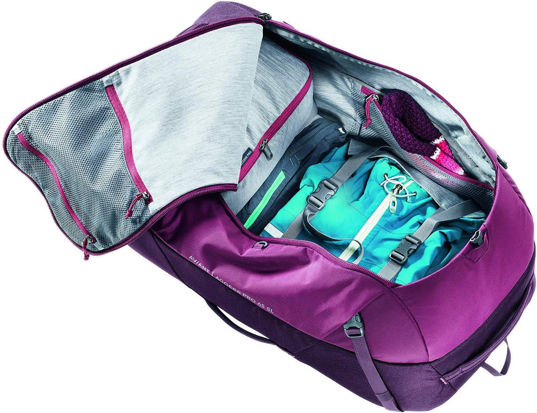 Deuter AViANT Access Pro 55 SL Damen Reiserucksack mit Daypack Schwarz, Schwarz
