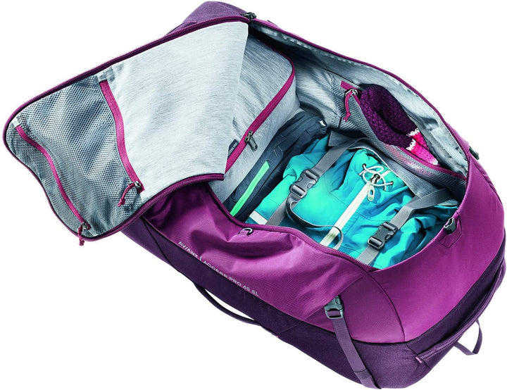 Deuter AViANT Access Pro 65 SL Damen Reiserucksack mit Daypack Schwarz, Schwarz