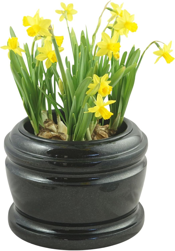 designgrab Granit-Grabschale Exclusiv Granit 24 cm rötlich-grau, blaugrau-schwarz-rotbraun, schwarz,