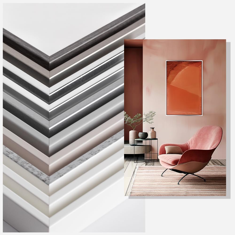 Bildershop-24 Schattenfugenrahmen Lemgo für Keilrahmenbilder und Leinwände 60x70cm Schwarz Matt 60x7