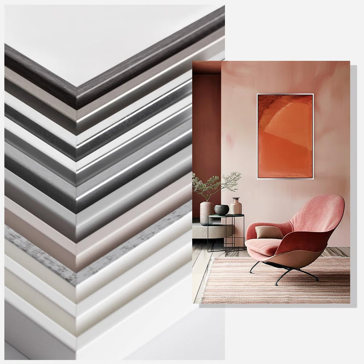 Bildershop-24 Schattenfugenrahmen Lemgo für Keilrahmenbilder und Leinwände 60x70cm Schwarz Matt 60x7