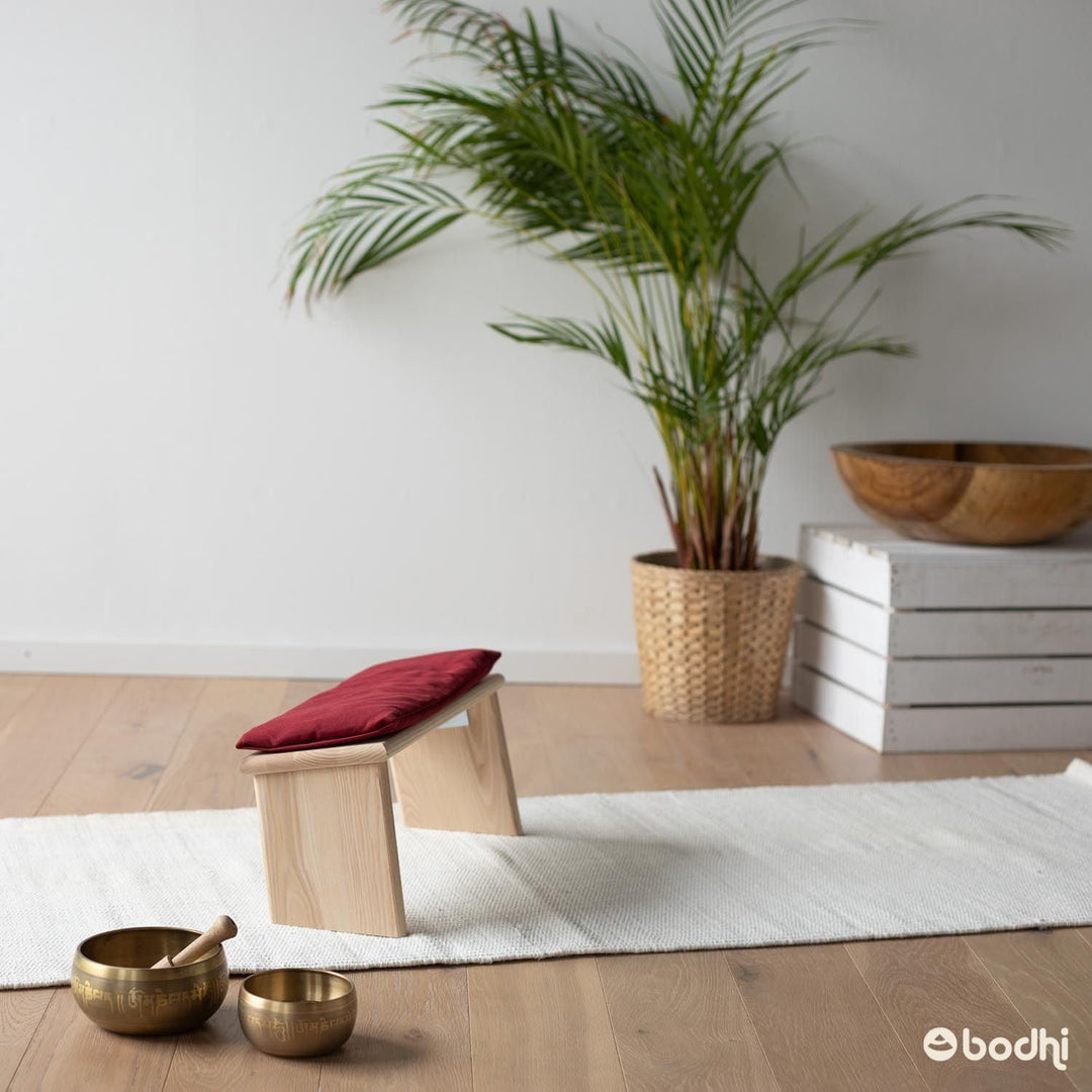 Bodhi Meditationsbank Auflage | Sitzauflage aus Baumwolle | Bequeme &amp; Weiche Polsterung | Sitzunterl
