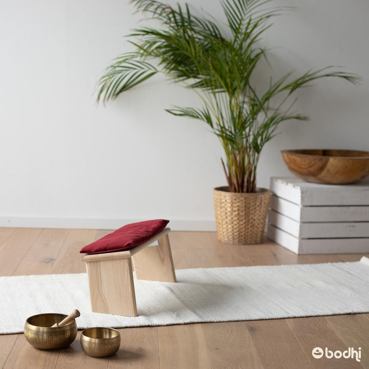 Bodhi Meditationsbank Auflage | Sitzauflage aus Baumwolle | Bequeme &amp; Weiche Polsterung | Sitzunterl