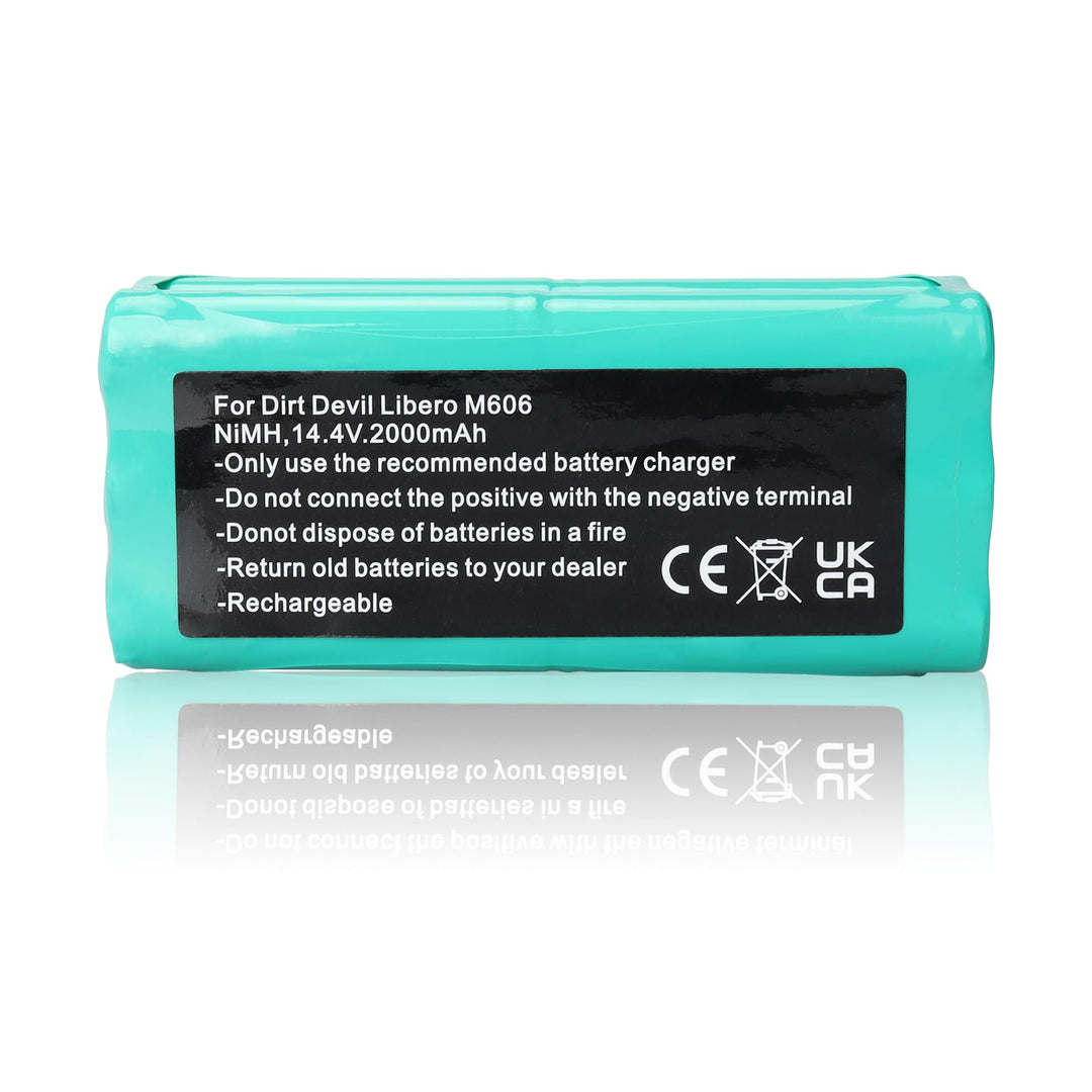 14,4 V 2000 mAh NiMH-Akku kompatibel mit Dirt Devil Libero M606/M610/M613/M607 Spider/M612 Spider, V