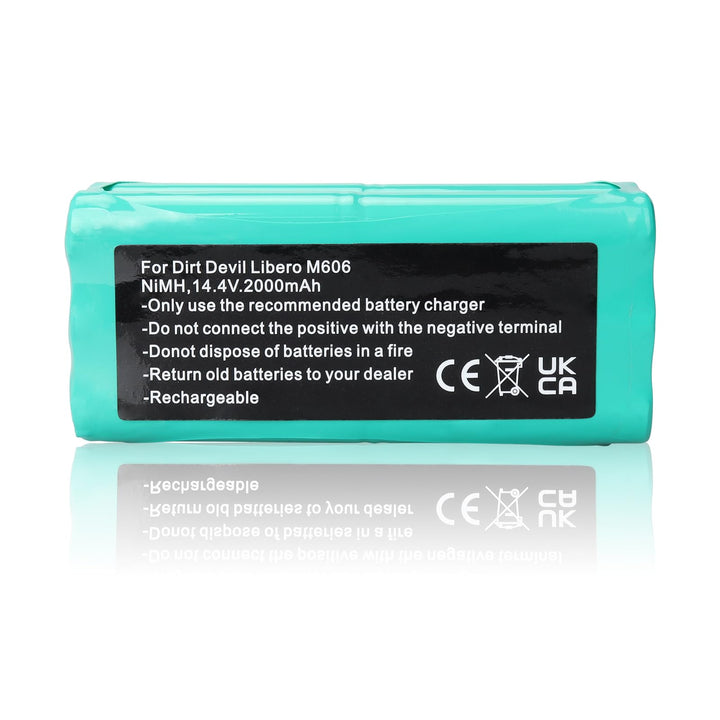 14,4 V 2000 mAh NiMH-Akku kompatibel mit Dirt Devil Libero M606/M610/M613/M607 Spider/M612 Spider, V