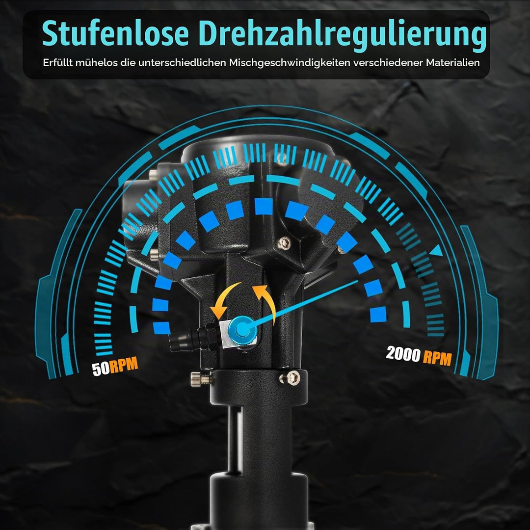Betonmischer Zement Mischer Druckluft Rührwerk Starke Leistung (1/2HP) Farb und Mörtelrühre, Einheit