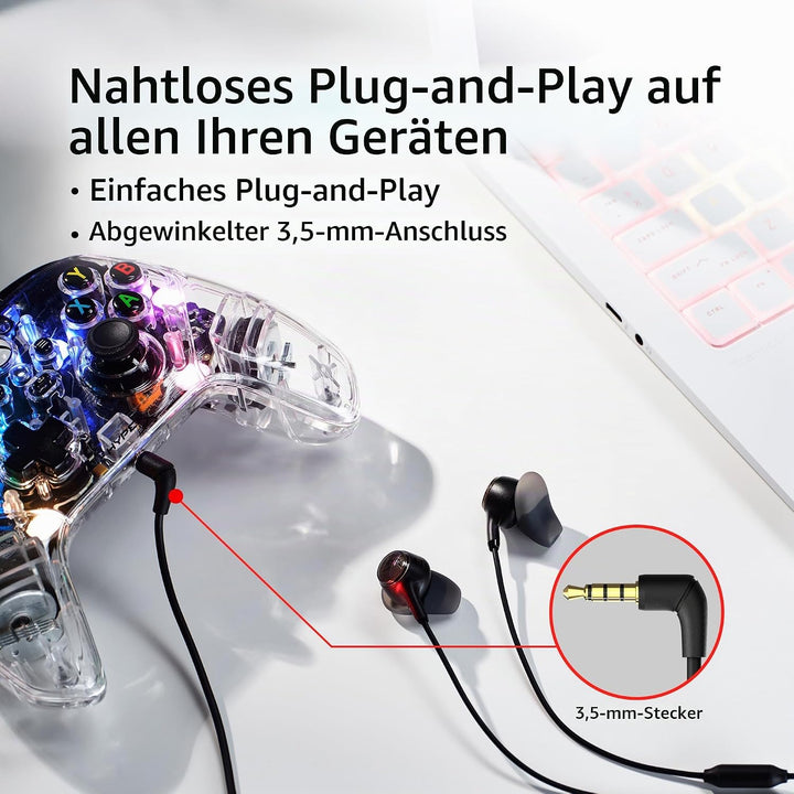 HyperX Cloud Earbuds III Gaming-Headset mit Mikrofon, Grössen XS bis L, Steuerung, Multi-Plattform,