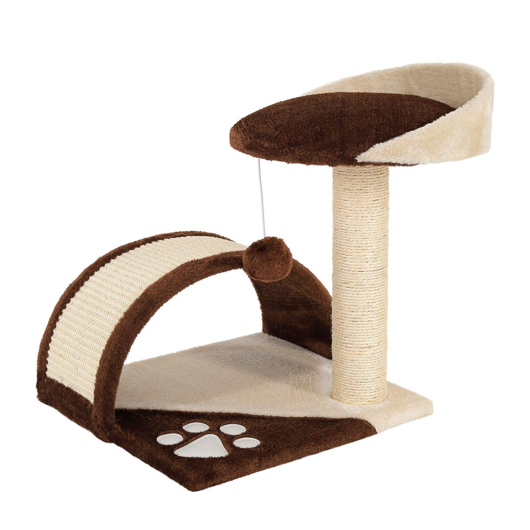lionto Kratzbaum Kletterbaum Katzenkratzbaum Katzenbaum Höhe 43 cm, braun/beige Braun/Beige 43 cm, B