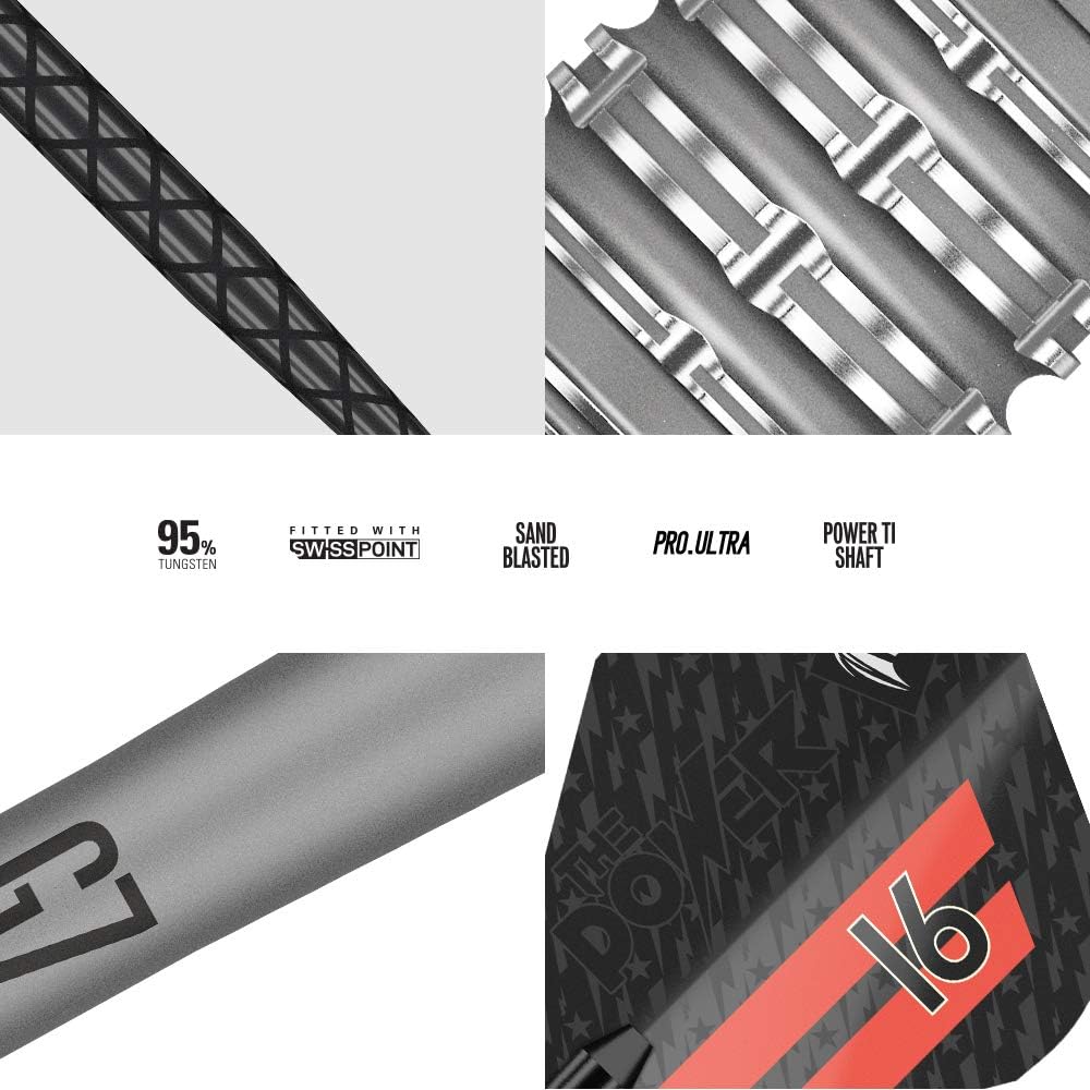 Target Darts Phil Taylor Power 9-Five 7 Gen 95% Woflram Swiss Point Steeldarts-Set 24gr, 24gr