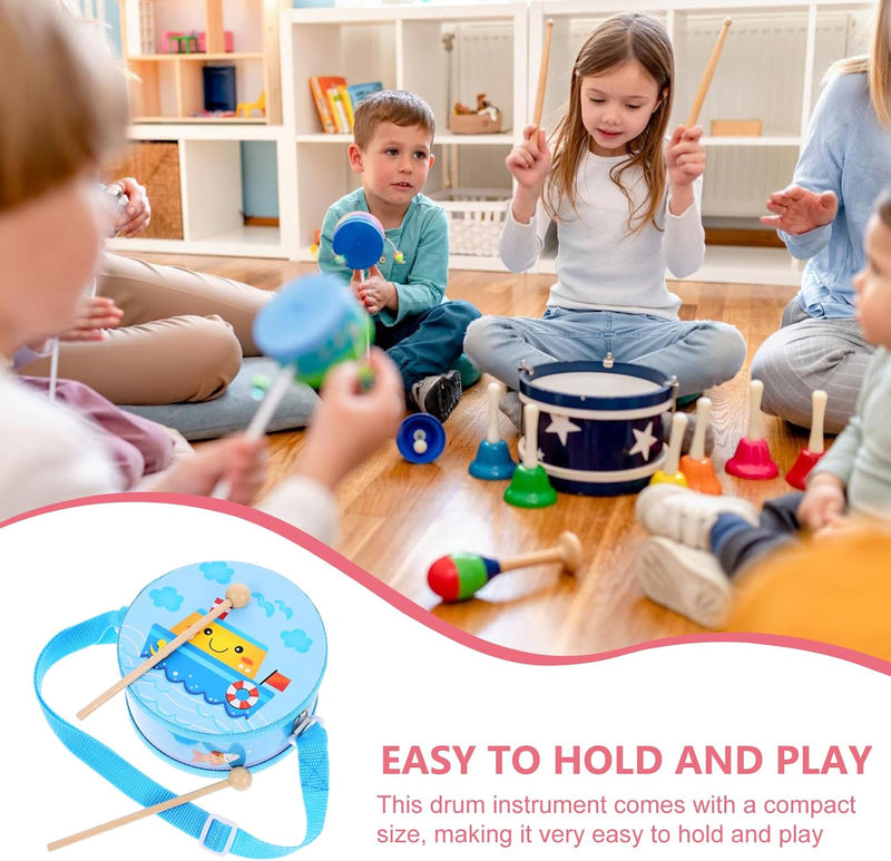 TOYANDONA Kinder Trommel Set Holz Trommel Spielzeug Mit Drumsticks Instrument Musical Spielzeug Lehr