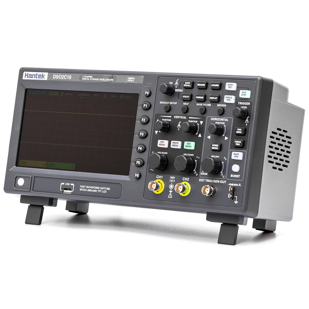 Hantek DSO2C10 Digital-Speicher-Oszilloskop, 100 MHz, Bandbreite 2-Kanal, 1 GSa/s, 8 m Speichertiefe