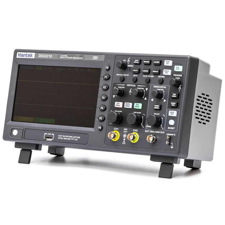 Hantek DSO2C10 Digital-Speicher-Oszilloskop, 100 MHz, Bandbreite 2-Kanal, 1 GSa/s, 8 m Speichertiefe