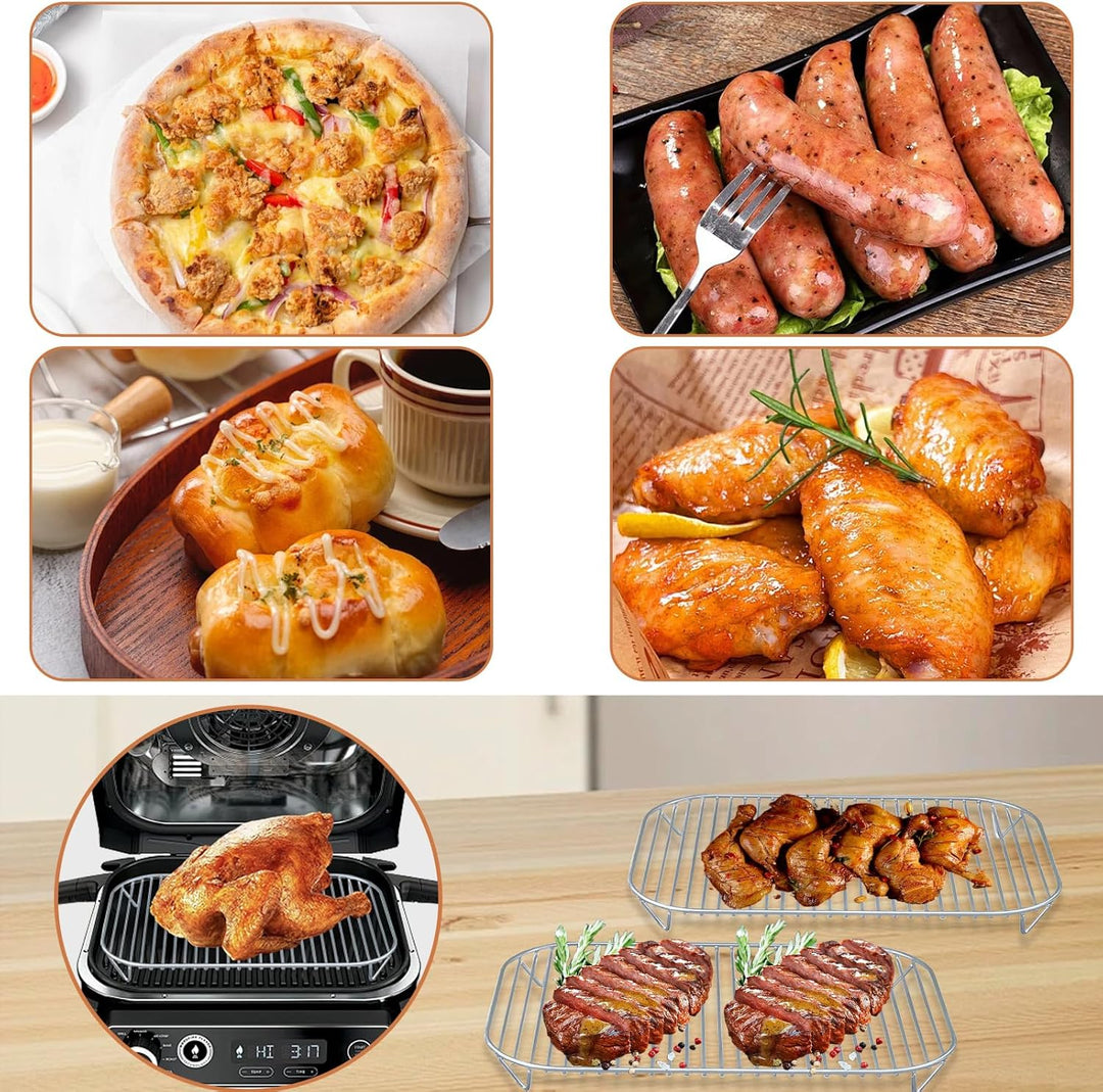 1Stück Grill für Ninja Woodfire,Edelstahl Grillrost Kompatibel Mit Ninja Outdoor Grill & Smoker,Elek