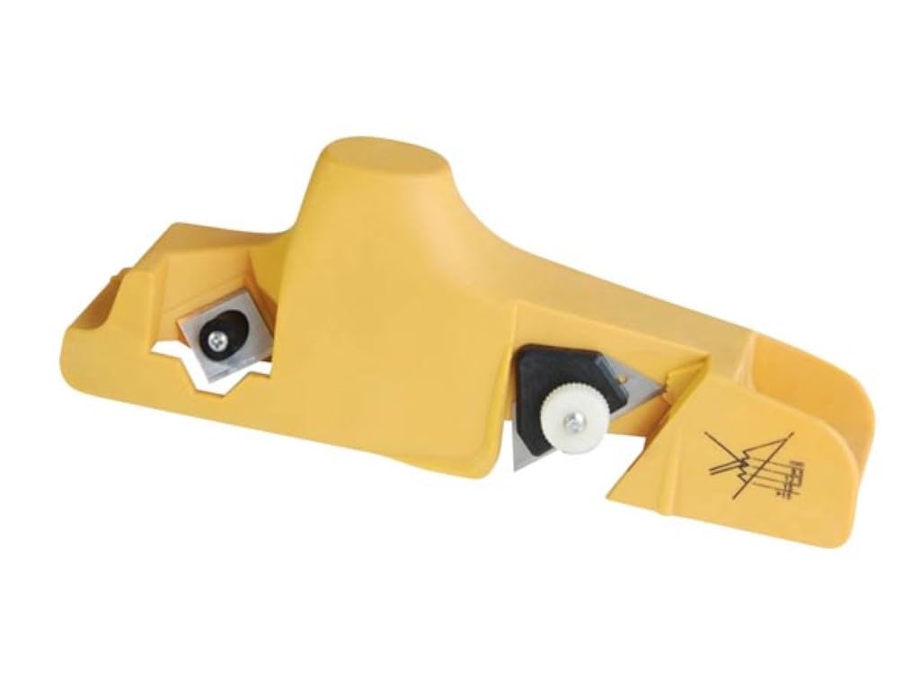 Toolland Kantenhobel, für Gipskartonplatten, Schnittwinkel 30° bis 45°, gelb