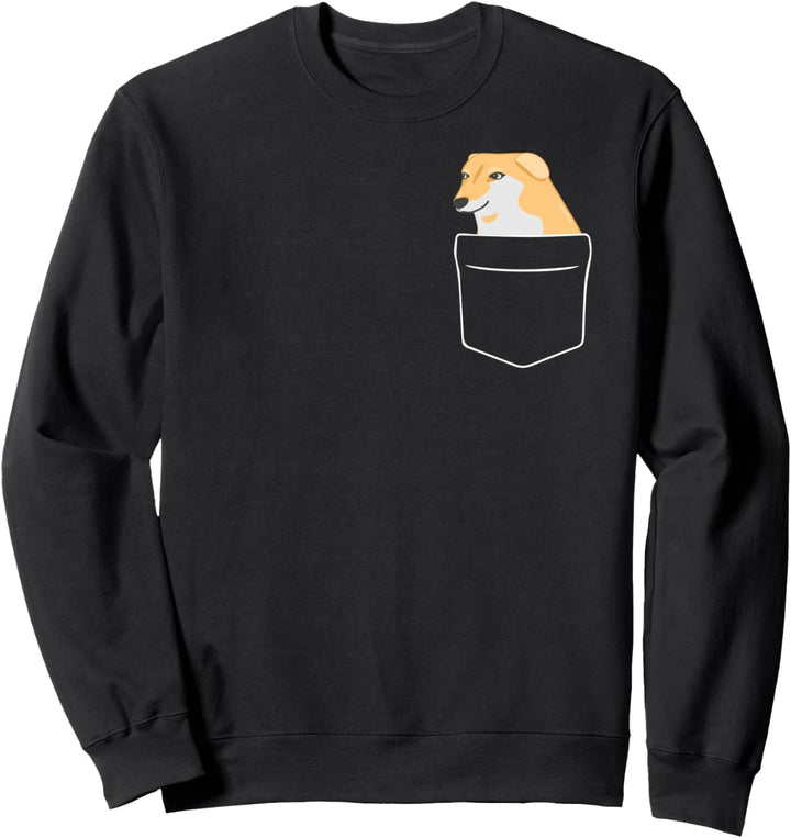 Pocket Cheems Shiba Inu Ironic Dog Meme Sweatshirt