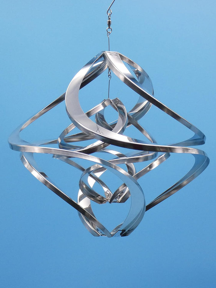 Pommerntraum ® | Edelstahlwindspiel ROSTFREI Windspiel Edelstahl Winddancer Double-Twister Twister G