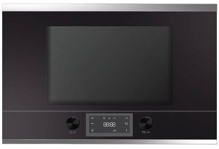 Küppersbusch MR6330.0S2 Einbau-Mikrowelle, Glas/Metall, Schwarz, Design-Kit Black Chrome beiliegend