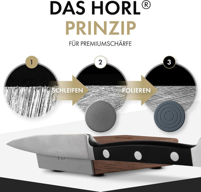 Horl 2 Rollschleifer Nussbaum & Magnetschleiflehre Walnuss, Walnuss