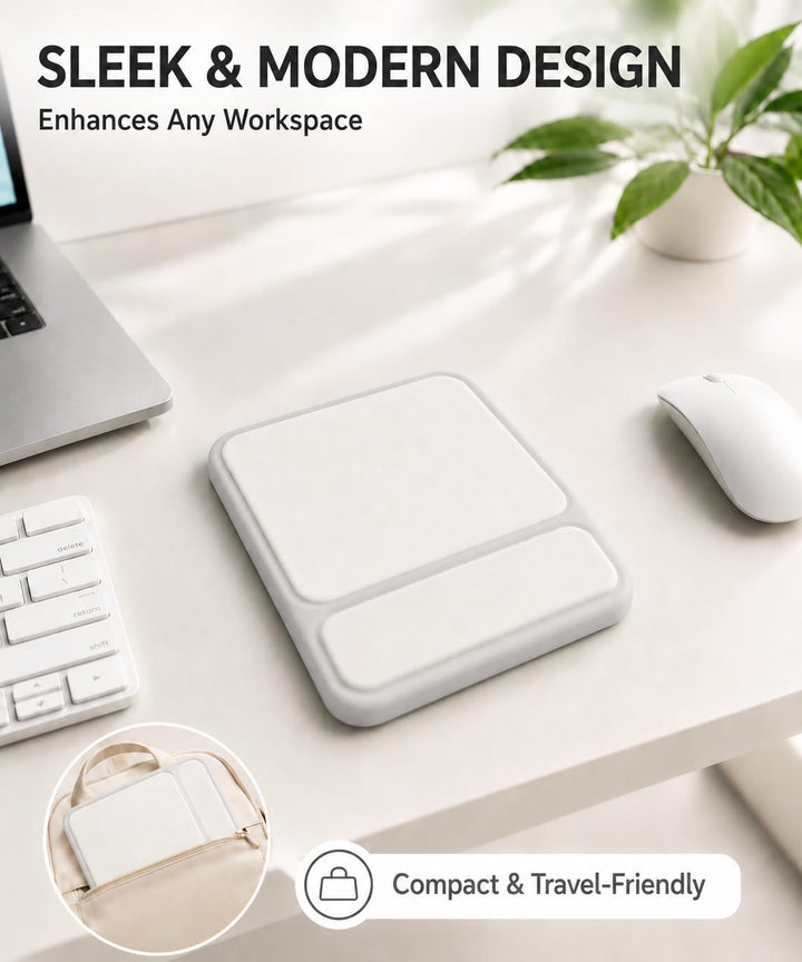 Mauspad Ergonomisches mit abgeschrägter Handauflage,Progressive druckfreie Unterstützung, Memory-Sch