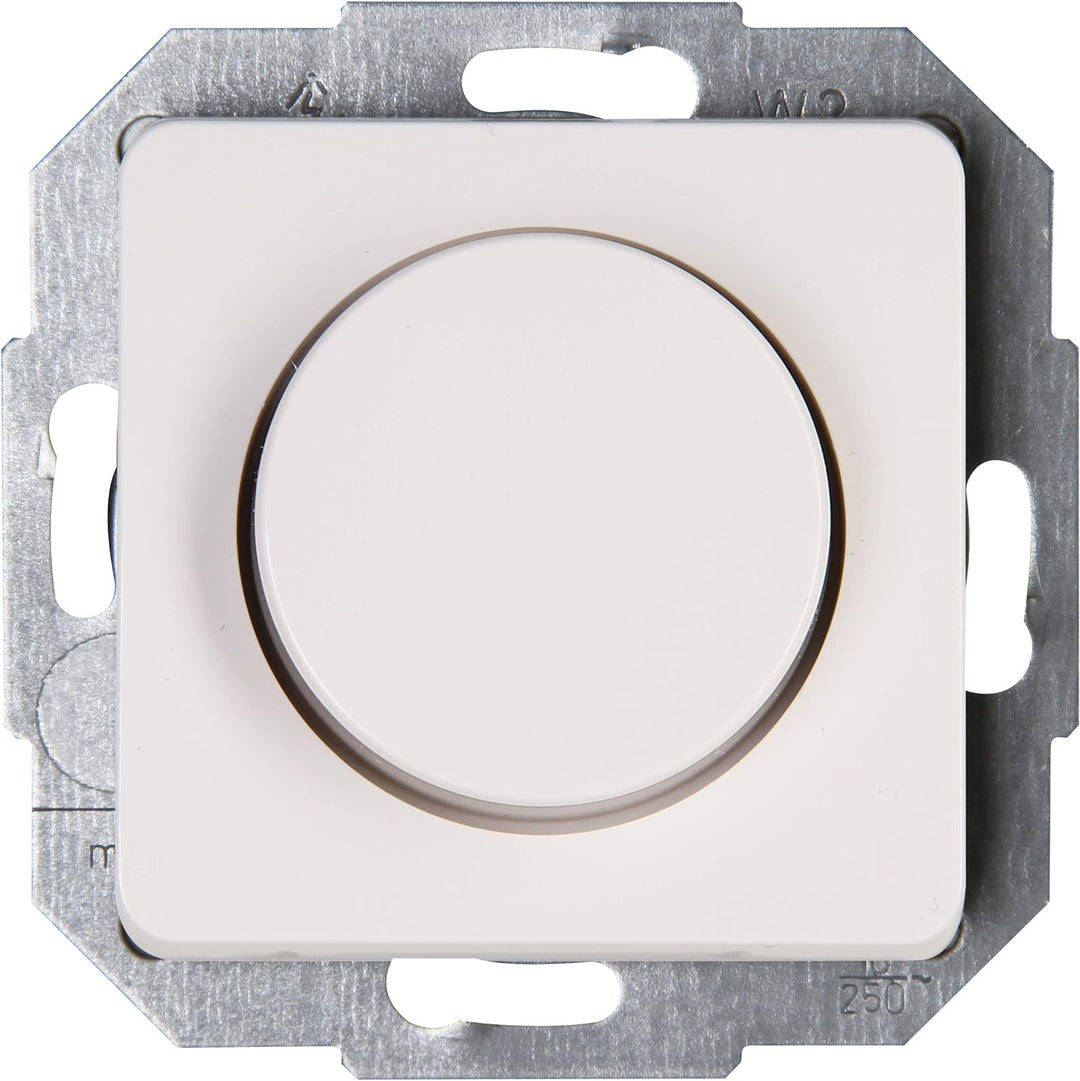 Kopp Milano weiss, Druck-Wechsel-Schalter, Kombigerät, LED-Dimmer, für Glüh-Lampen, 230V Halogenlamp