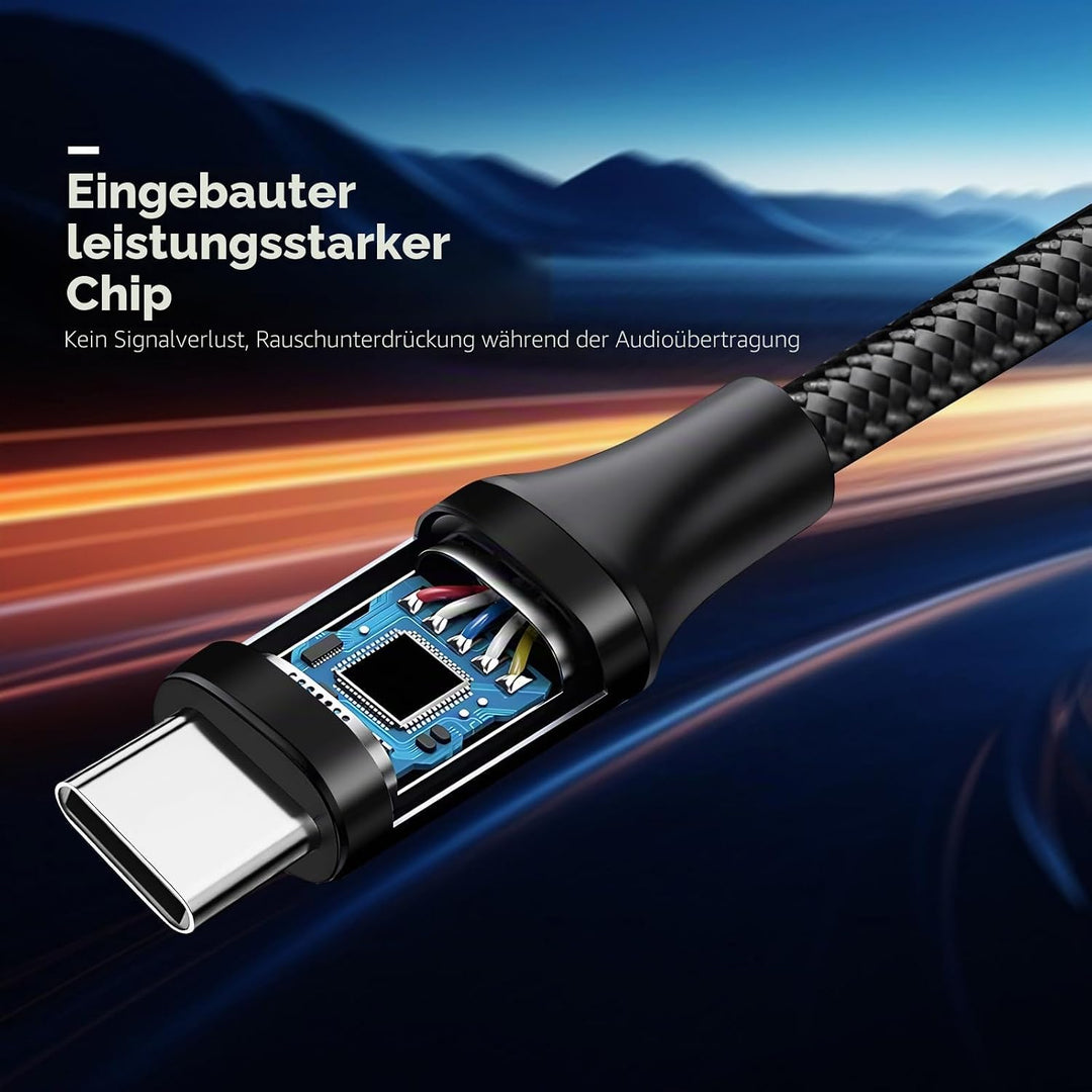USB C auf Cinch Audio Kabel Type C auf 2RCA Stereo Adapterkabel kompatibel mit iPhone 15 -Serie, iPa