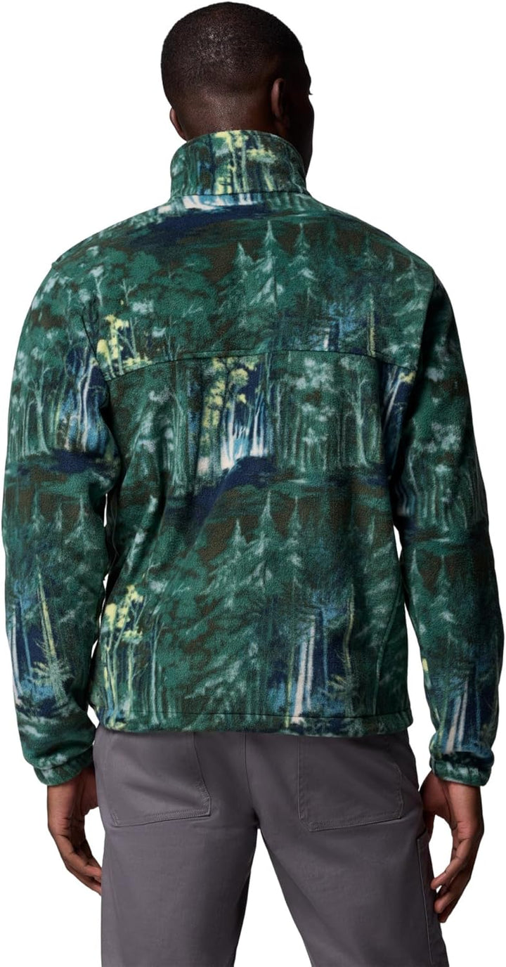 Columbia Herren Printed Jacket Steens Mountain Bedruckte Jacke M Rain Forest Deschutestrees, M Rain