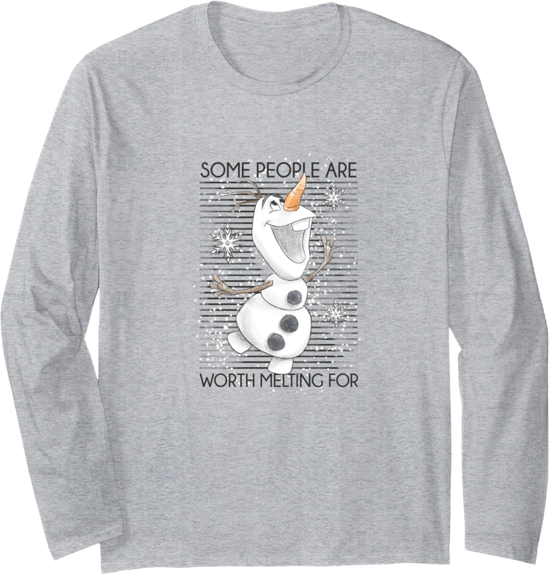 Disney Frozen Olaf Some People Are Worth Melting For Langarmshirt