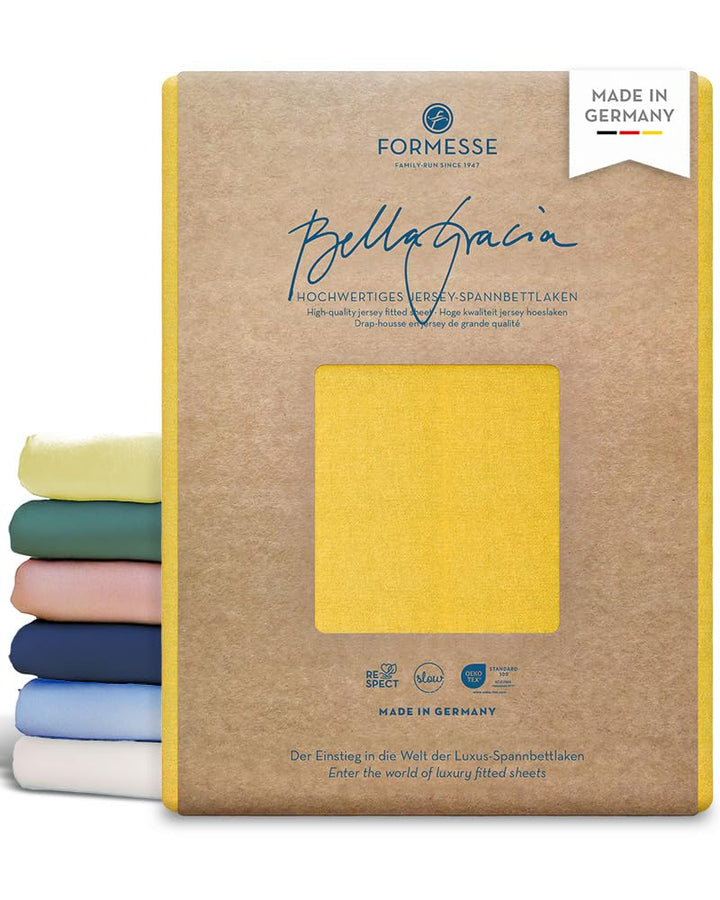 Formesse Bella Gracia Spannbetttuch Goldgelb 90x190 - 100x220 90x190 - 100x220 cm Goldgelb, 90x190 -
