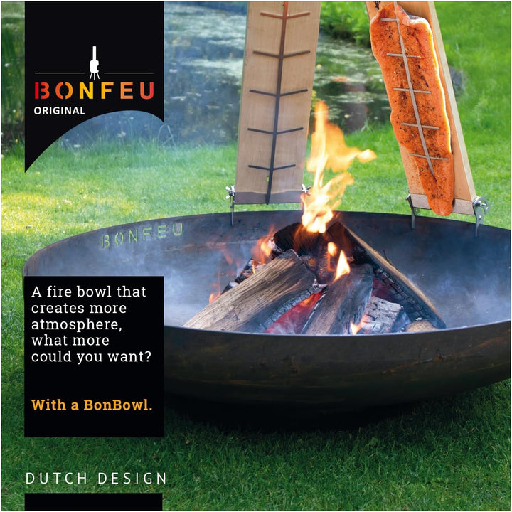BonFeu BonBowl Plus Feuerschale 80cm - Feuerschalen für den Garten - Feuerstelle Outdoor - Feuerscha
