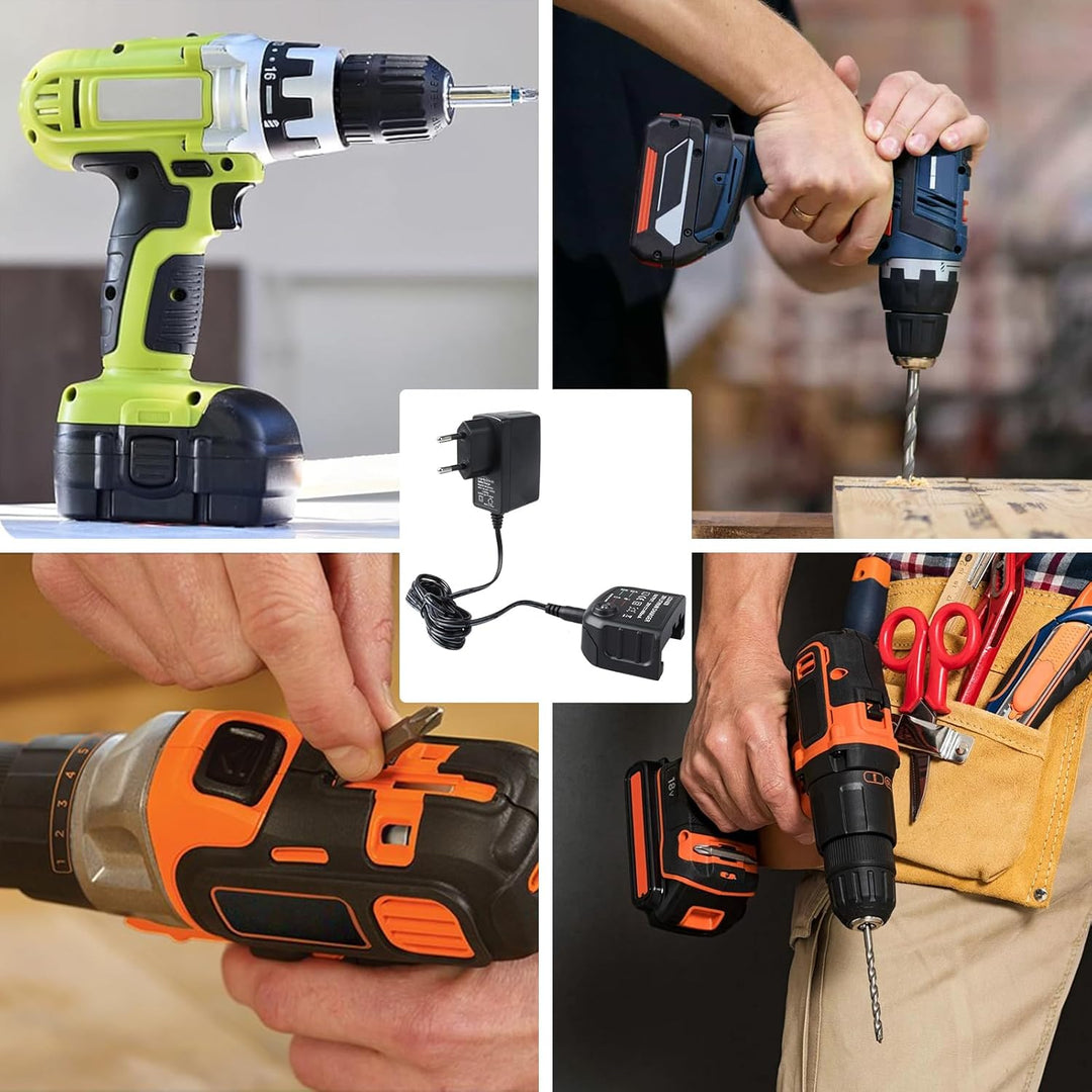 18 V/20 V Lithium-Ionen-Akkuladegerät für Black & Decker, Akkuladegerät für LCS1620 BL2018 BL2018-XJ