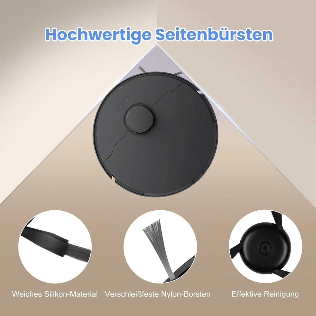 26 Stück Ersatzteile für Dreame D20 Pro Plus Zubehör, Komplettset mit 2 Hauptbürsten, 6 Seitenbürste