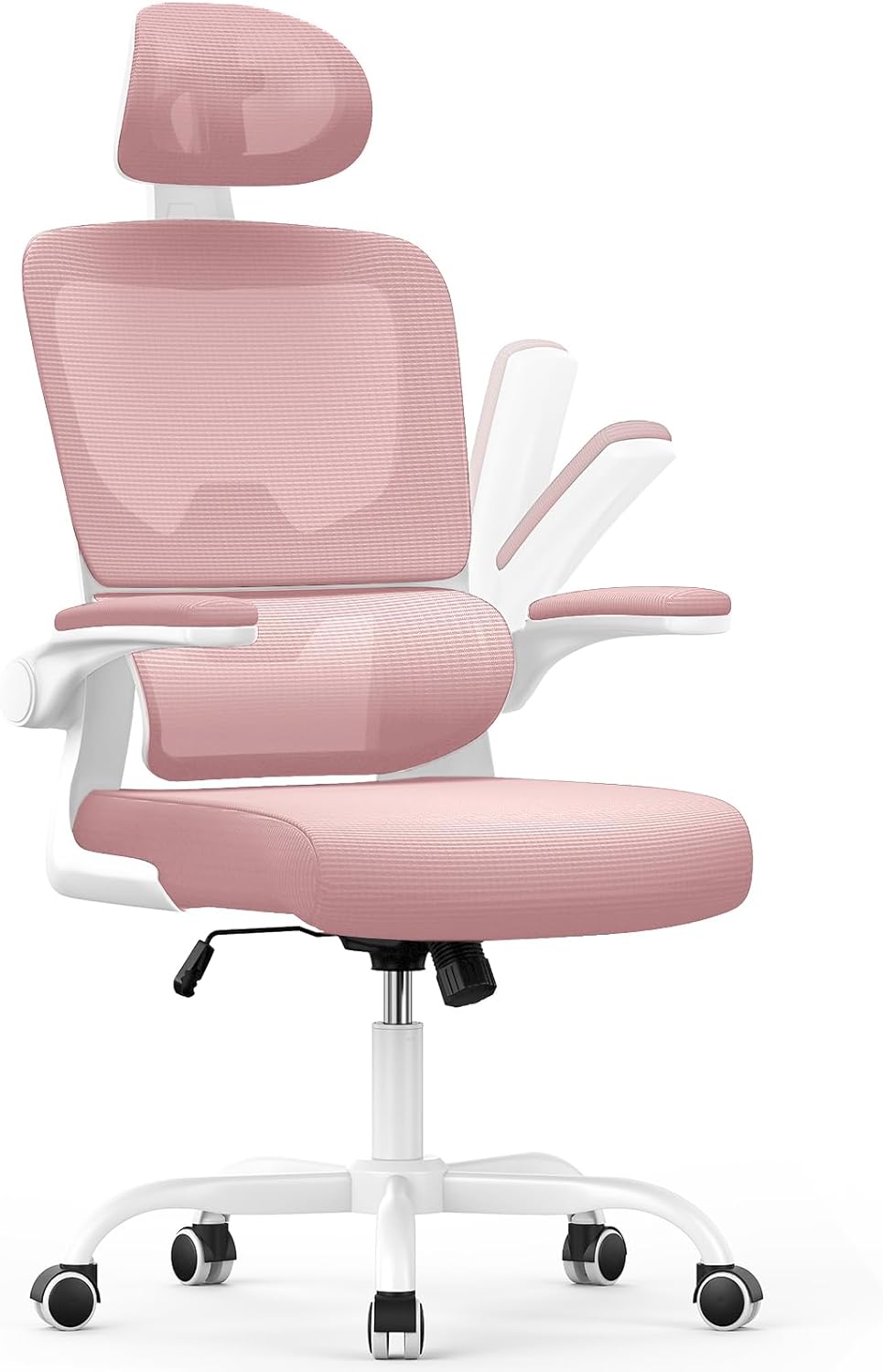 naspaluro Ergonomischer Bürostuhl: Schreibtischstuhl mit C-förmiger Lordosenstütze,Verstellbarer Kop