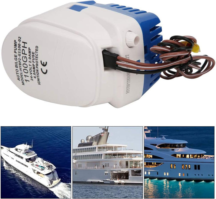 Yacht Bilgenpumpe, HYBP2-G1100-02 24V Yacht Miniatur-Abwasser Selbstansaugende Automatische Tauchpum
