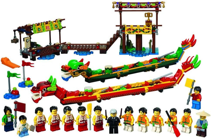 LEGO Dragon Boat Race - Stage Dragon Boat Race and Paddle for Victory!
