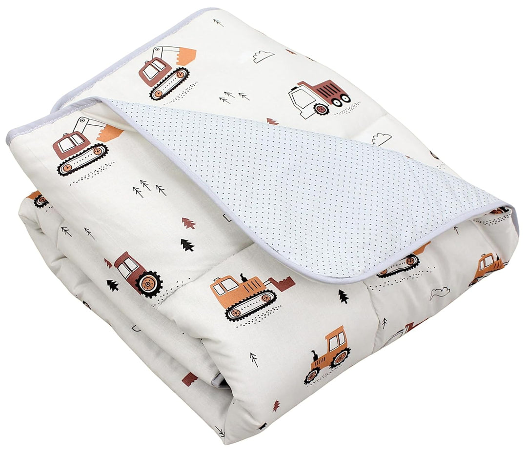 Krabbeldecke für Baby 120x120 cm - Gepolsterte Spieldecke Baby Baumwolle, XXL, OEKO-TEX, Weich & Hau