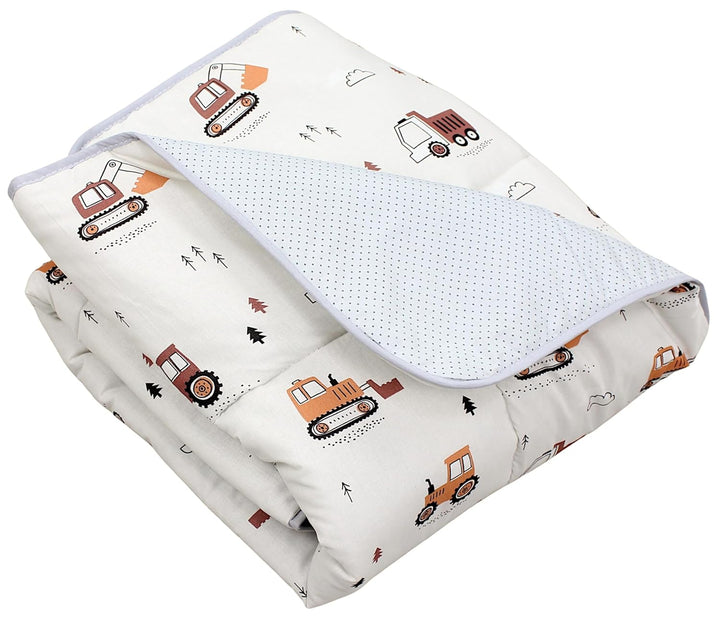 Krabbeldecke für Baby 120x120 cm - Gepolsterte Spieldecke Baby Baumwolle, XXL, OEKO-TEX, Weich & Hau