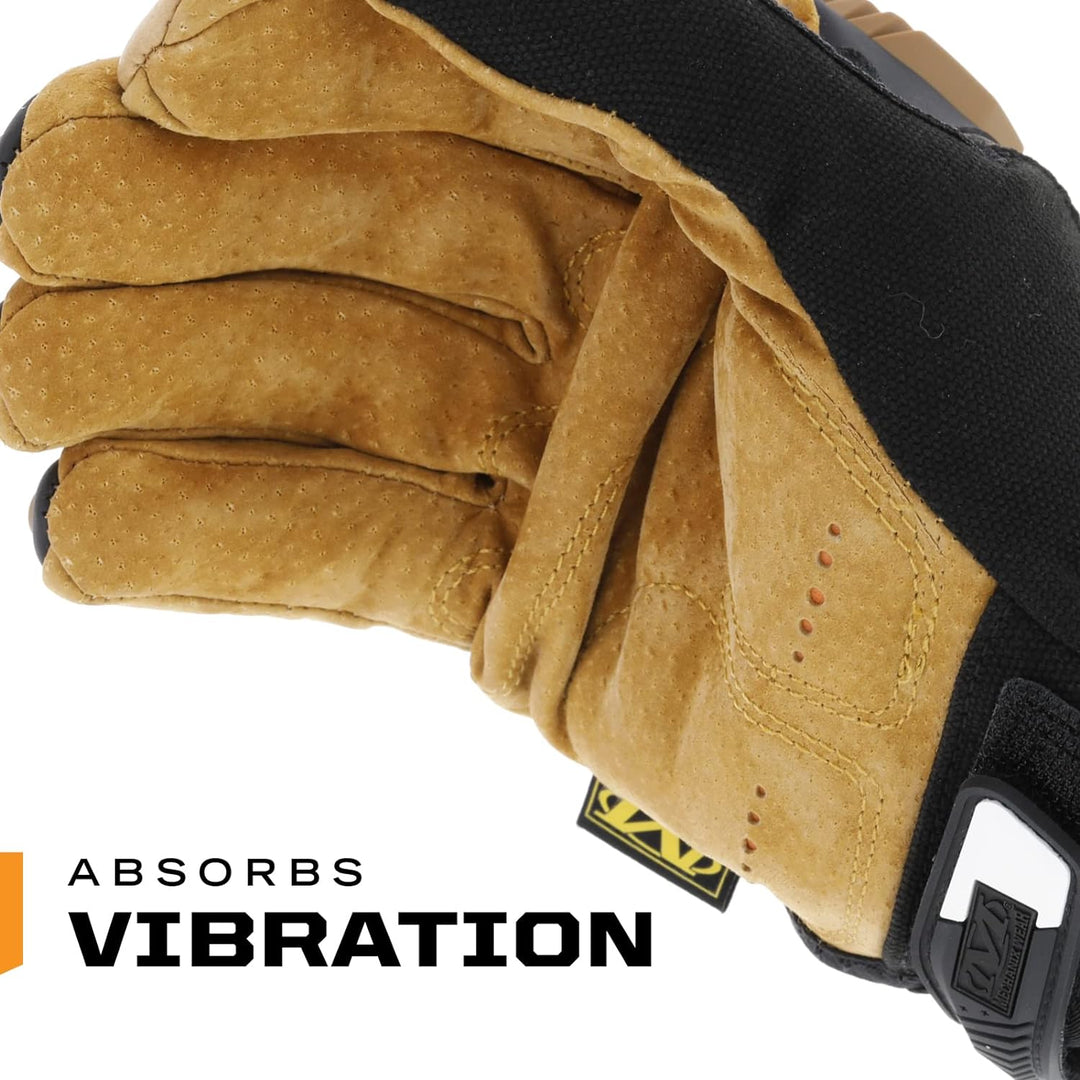 Mechanix Wear M-Pact Lederhandschuhe (Grösse S, Schwarz/Braun)